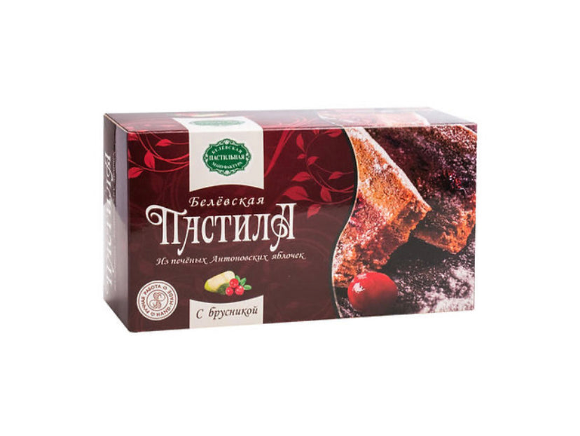 Белевская пастила без сахара с клюквой, 180г