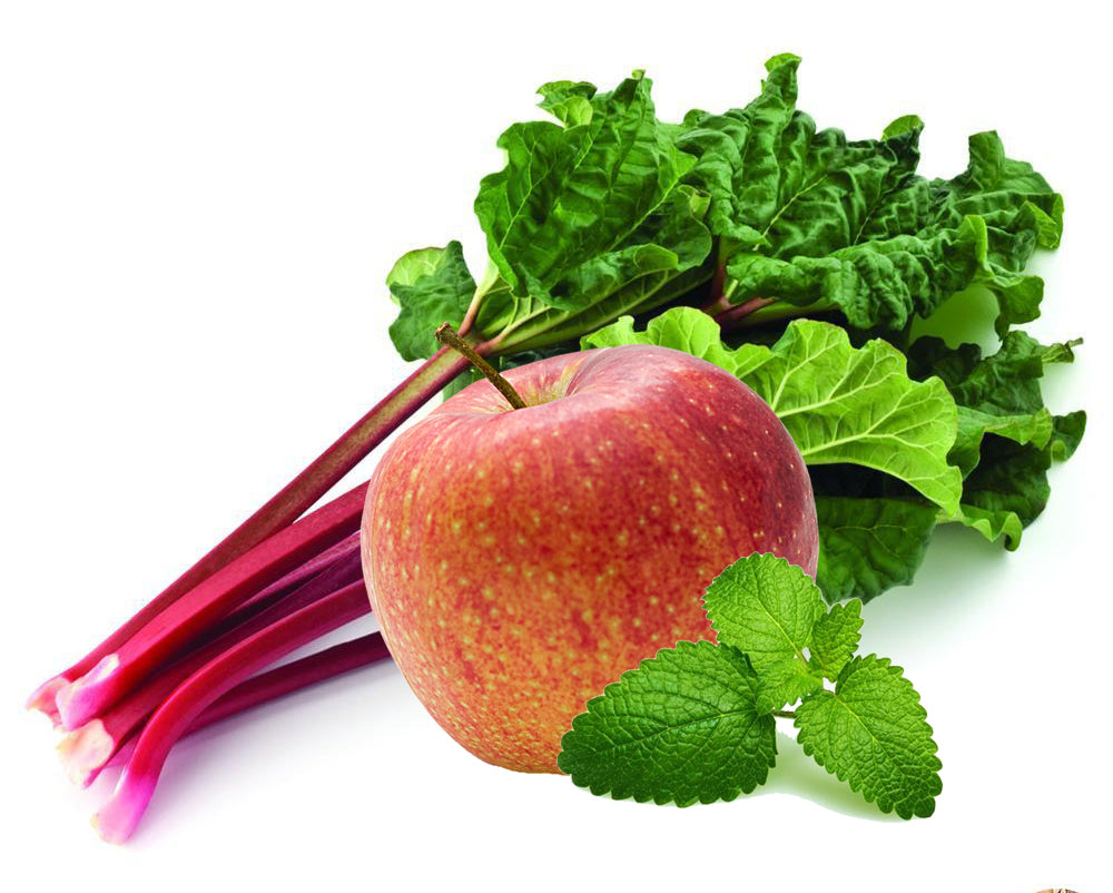 Cuero de fruta ruibarbo-menta-manzana 40 g