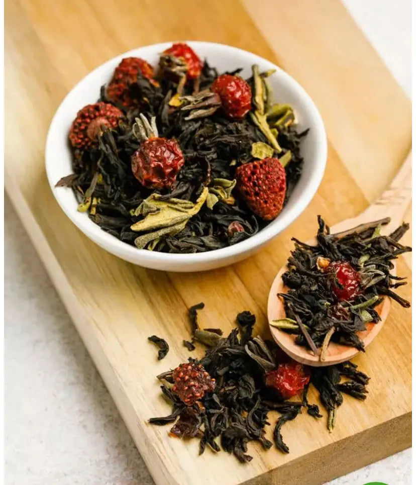 Sagan-Dyle-Teegetränk mit grünem Tee und Waldbeeren, 50 gr - FruchtSchmaus GmbH