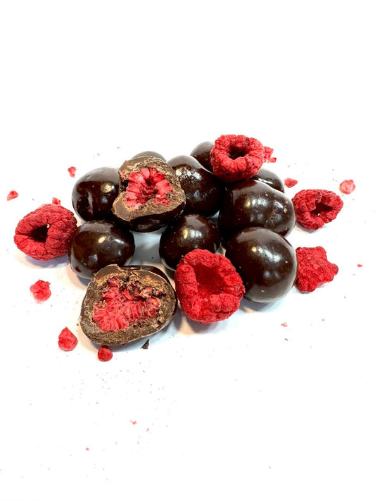 Himbeeren mit Schokolade 150gr