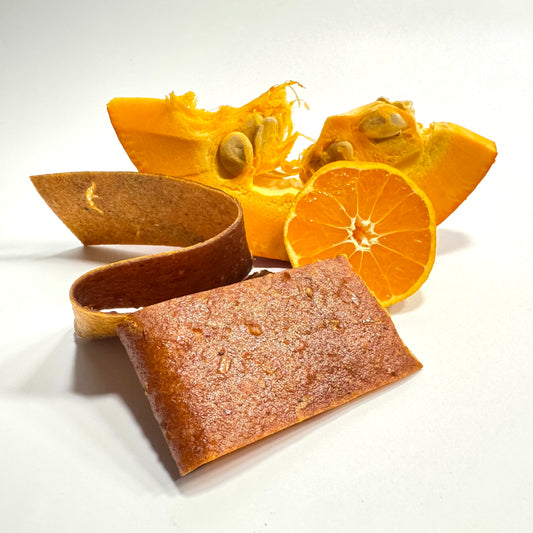 Tiras de fruta de calabaza y naranja, 40 g