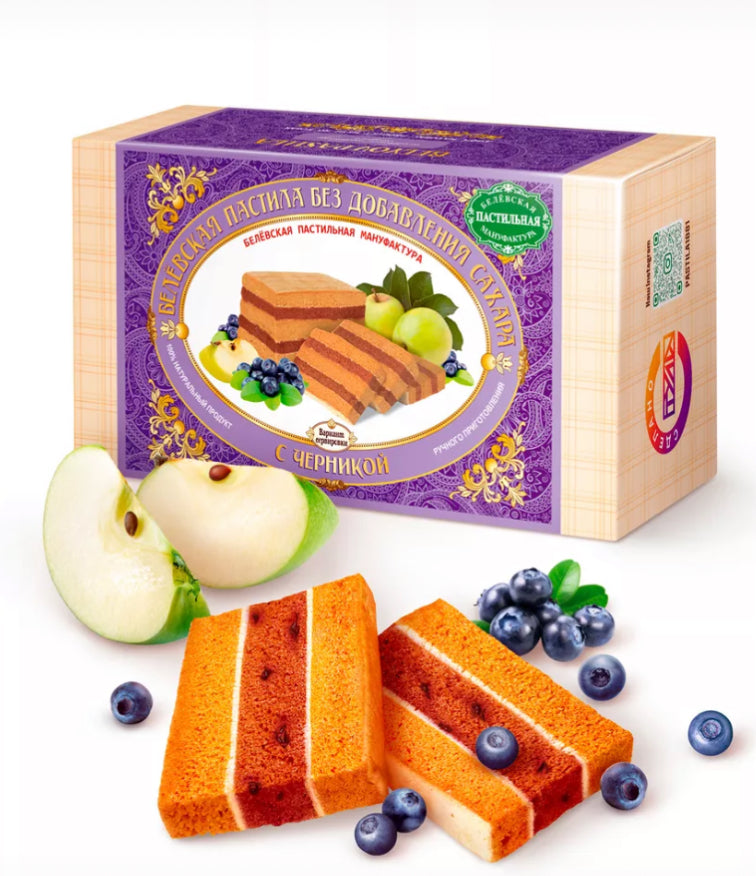 Belyov Apfelschnitte mit Heidelbeeren 180gr