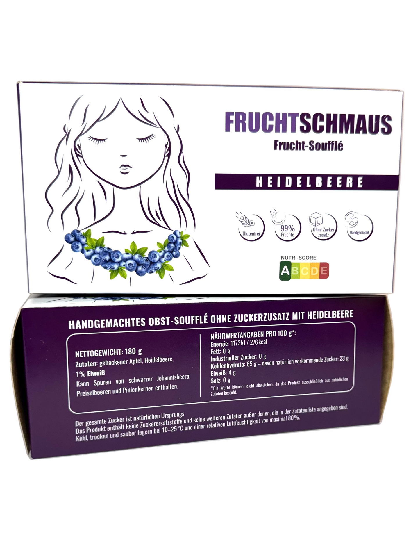 Frucht-Soufflee mit Heidelbeere gluten-free, ohne Zuckerzusatz