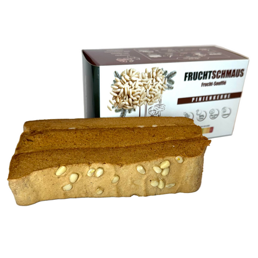 Frucht-Soufflee mit Pinienkerne gluten-free, ohne Zuckerzusatz