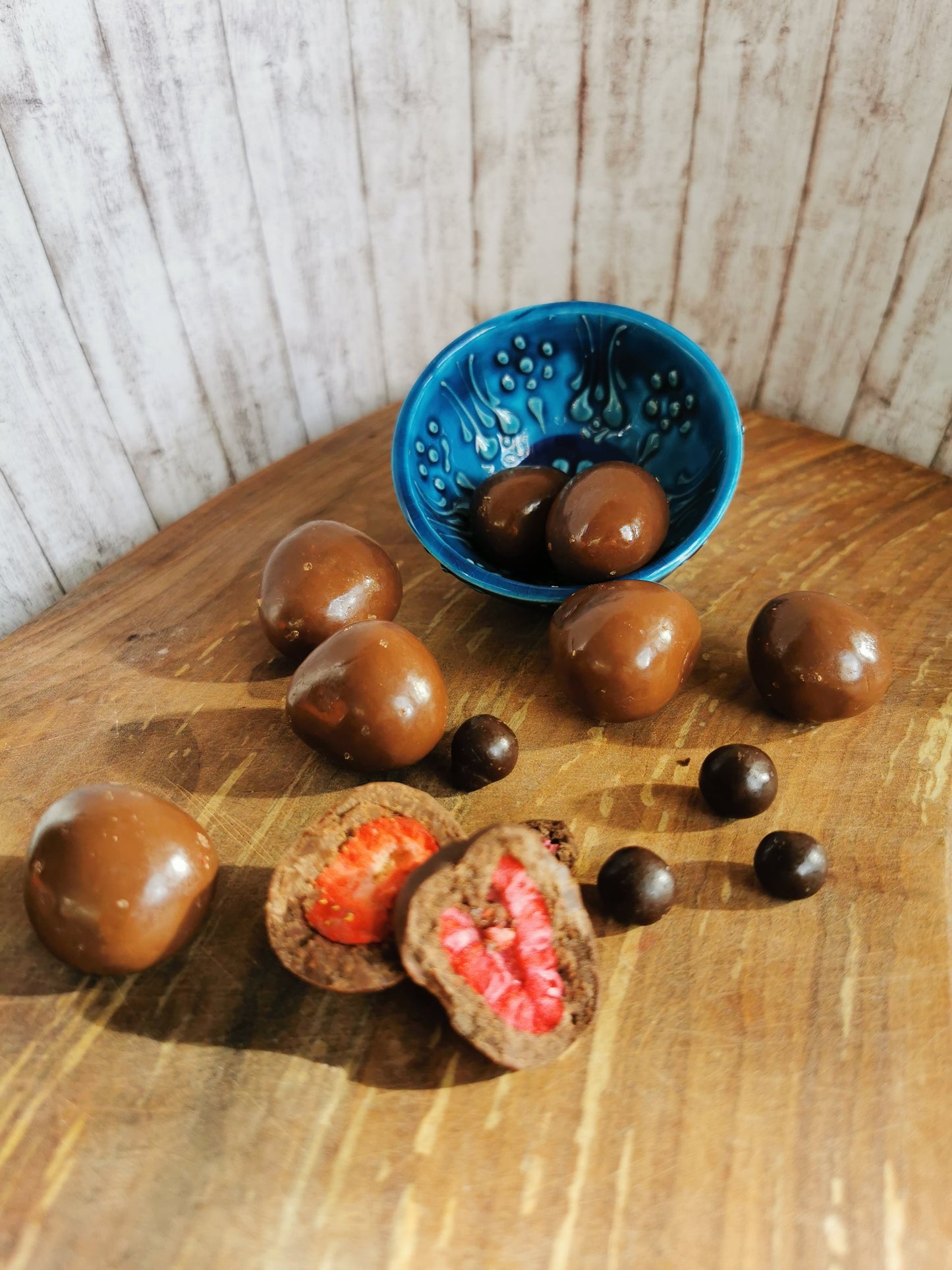 Beeren mit Schokolade (weniger Zucker), 150gr