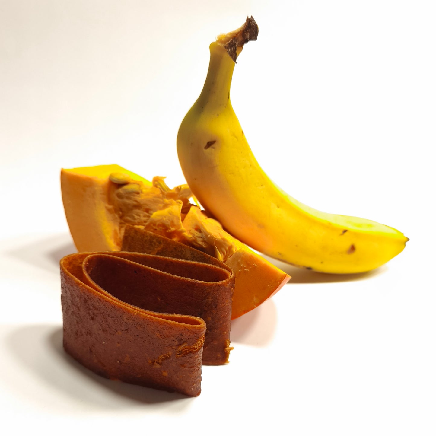 Tiras de calabaza con plátano